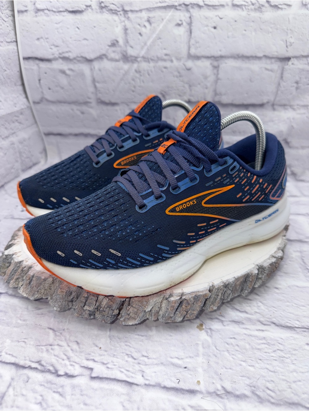 Brooks Glycerin 20 Mens Size 9 Blue Orange Athletic Running Shoes Sneakers